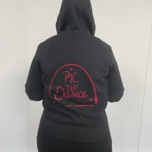 dos du gilet noir avec logo pictap rouge